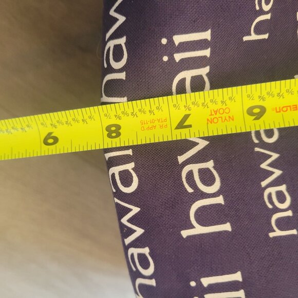 Hawaii Print Canvas Tote Bag With Bamboo Handles & Snap Closure - Picture 8 of 8